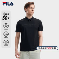 FILA 斐乐 黄景瑜同款FILA斐乐凉感防晒短袖POLO衫男士2024夏季商务翻领T恤