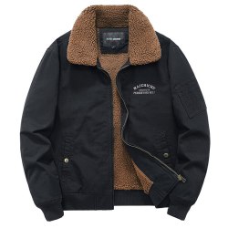 【省200元】罗冠男士夹克_罗冠 男装冬季加绒加厚夹克休闲纯棉夹克