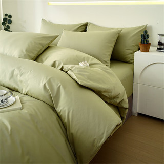 五一放价、家装季、PLUS会员：SOULONG 索隆 A类精梳纯棉贡缎活性床单四件套 200*230cm