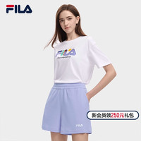 FILA 斐乐 官方女子短袖T恤夏季休闲印花百搭打底叠穿宽松半袖上衣