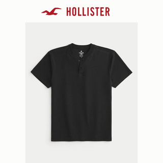 HOLLISTER24春夏凉感亨利式短袖T恤 男女装 KI324-4099 黑色 XL (180/116A)