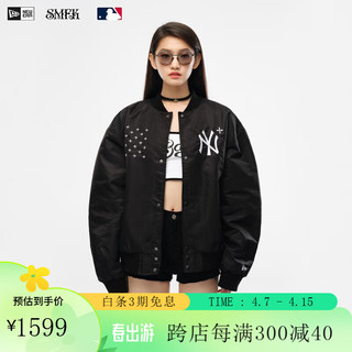 NEW ERA 纽亦华 x SMFK x MLB 联名系列运动夹克男女同款 13429789-黑色 S