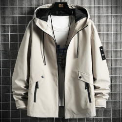 烈岩捡漏价速抢春季夹克外套男春秋款男款连帽春天高街潮流上衣薄款