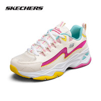 SKECHERS 斯凯奇 女鞋2024春季新品时尚闪电熊猫鞋女款低帮运动鞋休闲厚底老爹鞋