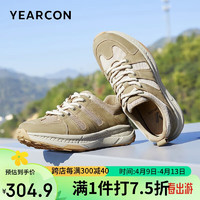 YEARCON 意尔康 户外复古登山潮鞋男厚底休闲运动鞋子 96285W 卡其 40