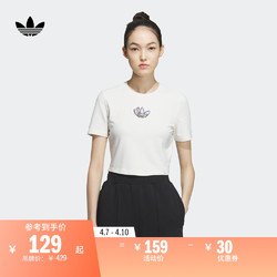 adidas 阿迪达斯 MONKEY KINGDOM合作系列短款运动短袖T恤女adidas阿迪达斯三叶草