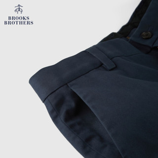 布克兄弟（BrooksBrothers）男士24春夏斜纹布修身长裤通勤休闲裤 4004-藏青色 31/32