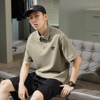 TONLION 唐狮 男士polo衫短袖夏季polo衫男左胸刺绣小细节短袖Polo