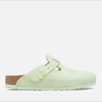 BIRKENSTOCK 勃肯 Boston Slim-Fit 女士绒面穆勒鞋