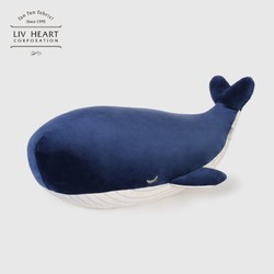LIV HEART 日本LIVHEART鯨魚公仔抱枕藍鯨毛絨玩具玩偶睡覺布娃娃生日禮物