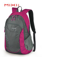 mixi 米熙 电脑包双肩包商务背包男旅行书包大容量轻便女电脑包15.6英寸 玫红色 18英寸