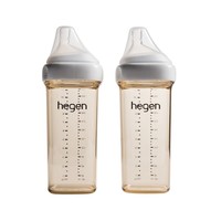 88VIP：hegen PPSU奶瓶套装 两只装 330ml 白色 0月+