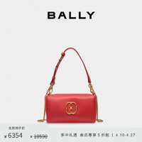 BALLY 巴利 24龙年限定系列红色皮革女士单肩包6307156