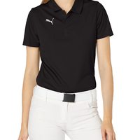 PUMA 彪马 女式 Teamliga Sideline Polo 衫, 黑色（Puma）-白色（Puma）, 大