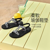 SKECHERS 斯凯奇 夏季女鞋凉鞋简约一字带凉鞋