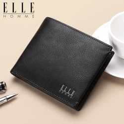87元】elle homme男士钱包_elle homme 男士短款钱包 头层牛皮多功能