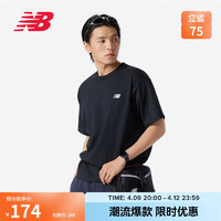new balance T恤24年男款运动休闲舒适透气短袖MT41509 BK XL