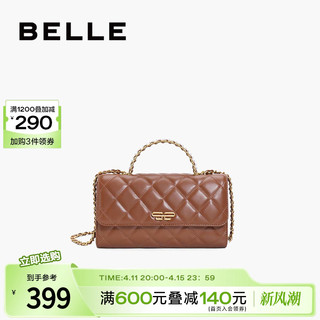 BeLLE 百丽 包包女链条包2024新款通勤小香风单肩斜挎包小方包X6901AX4