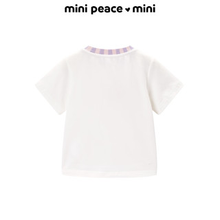 MiniPeace太平鸟童装夏新幼童短袖T恤F4CNE2470 白色 100/52cm
