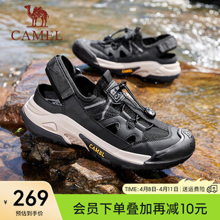 CAMEL 骆驼 2024夏季徒步凉鞋软弹缓震包头防撞网孔透气舒适休闲鞋 G14M342657 黑色 41