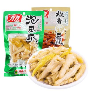 YUYU 有友 泡椒凤爪小包装椒香味鸡肉小吃70g4袋休闲零食熟食凤爪