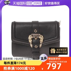 VERSACE 范思哲 中古99新范思哲JEANS/VERSACEJEANS黑色PU女士单肩包