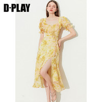 D－PLAY 沙滩黄色连衣裙 DB3105186