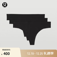 lululemon丨InvisiWear 女士 T 型内裤 *3 条装 透气 LW9DC3S 黑色 S