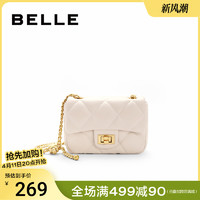 BeLLE 百丽 包包女新款小香风链条包礼物高级质感菱格通勤斜跨包X6617AX3