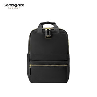 Samsonite同款双肩背包商务通勤电脑包可挂靠女士双肩包 黑色