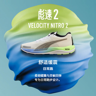 彪马（PUMA） 男子彪速2舒适缓震日常跑步鞋VELOCITY NITRO 2 WTR 376917 黑色-灰色-01 42