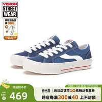 VISION STREET WEAR Odd Astley Pro海军蓝帆布鞋低帮潮流运动休闲滑板鞋 蓝色 40