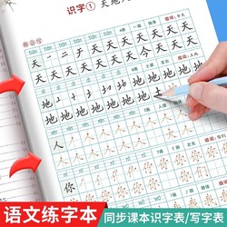 视频教学 全彩版!人教版1-2年级语文同步练字帖一二年级上册下册课本同步字帖生字描红本点阵控笔拼音笔顺楷书正楷硬笔书法练习