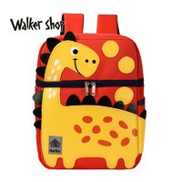 Walker Shop儿童书包恐龙背包卡通男女宝宝幼儿园把包包韩版旅行包 红色