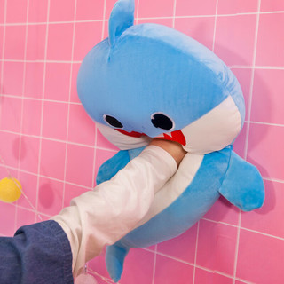 喏雅珘玩布尔敦鲨鱼宝宝公仔一家可爱毛绒玩具玩偶海洋动物 下单 不然有权不发1 30cm