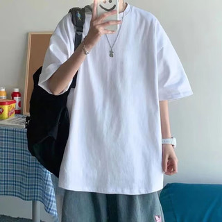 兰缦尼 睡衣短袖上衣男士夏季新款纯色圆领  白色-男款 L码