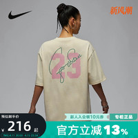 NIKE 耐克 JORDAN短袖女子2024夏季运动背后图案字母T恤HJ3963-113