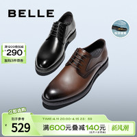 BeLLE 百丽 商务正装鞋男鞋结婚鞋真皮新款德比鞋黑色男士皮鞋A0766CM2