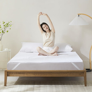 YANXUAN 网易严选 床垫保护垫3层抗菌隔脏床褥床垫防水 150×200cm 白色 床笠款