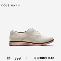 COLE HAAN 歌涵 colehaan歌涵 女鞋牛津鞋 秋冬英伦风休闲皮鞋 米色-W26424 35