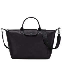 LONGCHAMP 珑骧 欧洲直邮longchamp珑骧LePliage中号可拆卸调节肩带牛皮手提包