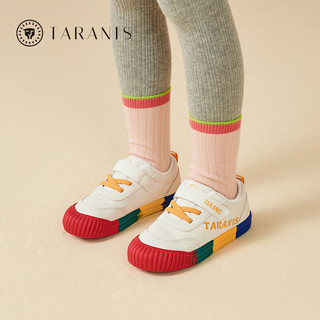 TARANIS 泰兰尼斯 冬季加绒保暖板鞋男童鞋包头幼儿园室内鞋女童休闲鞋