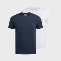 EMPORIO ARMANI 2024年春夏新品 阿玛尼男式休闲套头圆领短袖T恤（两件装）