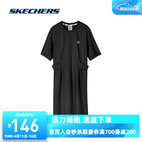 SKECHERS 斯凯奇 爆笑怪兽系列女子连衣裙L222W034 碳黑/0018 M