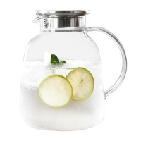 青苹果 耐热玻璃  透明圆趣壶单壶 1.8L
