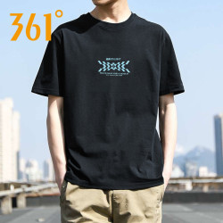361° 361度运动t恤男子2024春夏新款短袖男士休闲上衣透气宽松短t