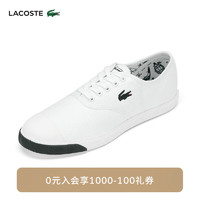 LACOSTE法国鳄鱼男鞋 24年运动休闲鞋平底系带小白鞋47CMA0035 65T/白色/米白色 7.5