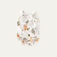 瑄妮薇 夏季婴儿吊带连体衣宝宝背心包屁衣满印花三角哈衣