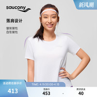 Saucony索康尼2024新款女子宽松短袖T恤跑步运动健身吸湿速干衣