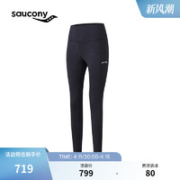 Saucony索康尼2024新款女子高腰九分紧身裤提臀修身运动跑步穿搭